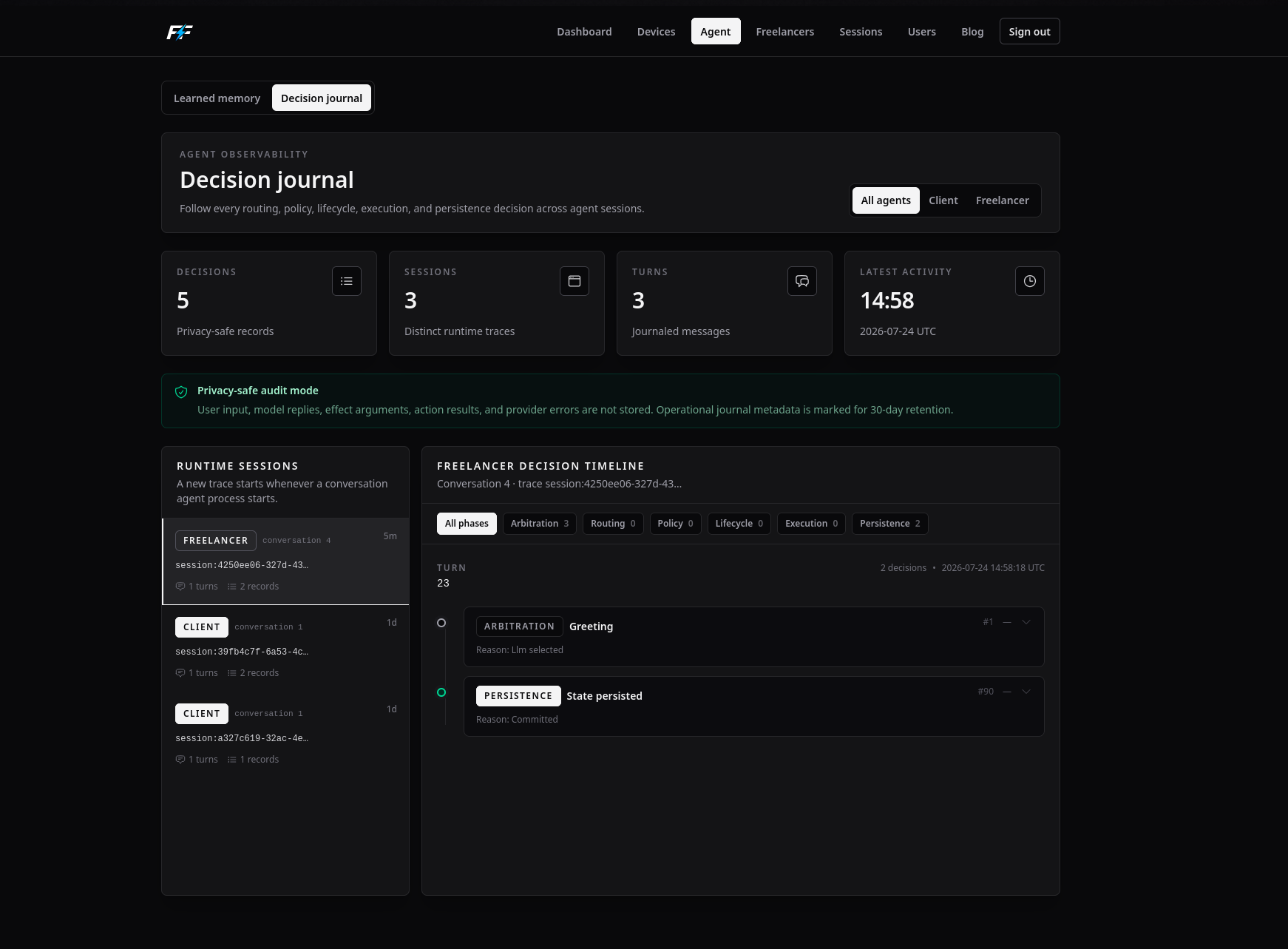 Sto usando Freelance Fast per capire se Spectre funziona davvero